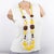 This stunning Angela Caputi necklace features an extra-long beaded design built with textured yellow pebbles, complemented...