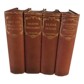 Antique Charles Dickens Books - Set of 4 For Sale