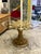 Lotus Flower Dining Table in Wood Carved with Gold Leaf and Octagonal Top in Ground Glass, 1970s For Sale - Image 4 of 11