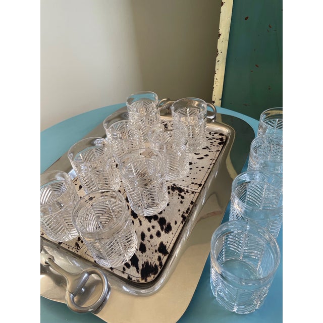 Elevate your home bar with the quintessential elegance of Ralph Lauren. For your consideration is a pristine set of twelve...