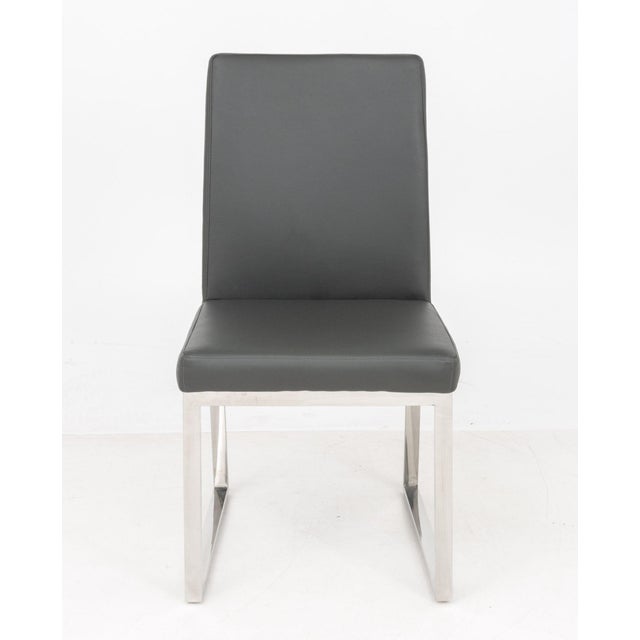 Contemporary Milo Baughman Style Chrome Dining Chairs, 4 For Sale - Image 3 of 8