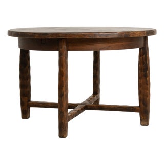 Mid 20th Century France Brown Wood Dining Table For Sale