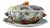 1990s Mottahedeh Tobacco Leaf Porcelain Tureen With Underplate, Hand-Painted With Gilt Details, Portugal For Sale