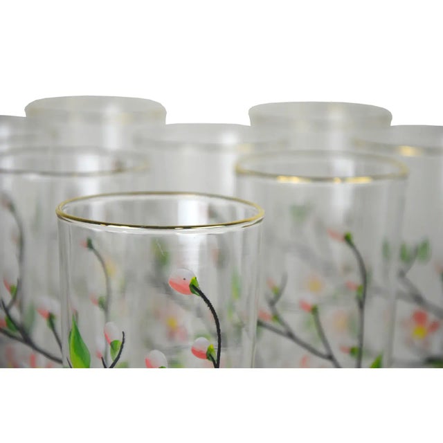 Vintage Hand-Painted Cocktail Glasses - Set of 8 For Sale In Saint Louis - Image 6 of 6