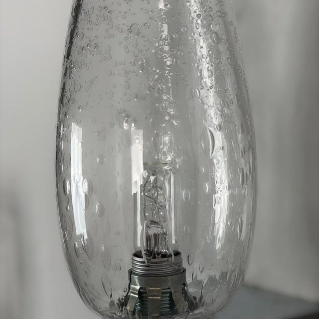 Pulegoso Glass and Chrome Wall Sconces in the style of Seguso Vetri d'Arte, 1970s, Set of 2 For Sale - Image 18 of 18