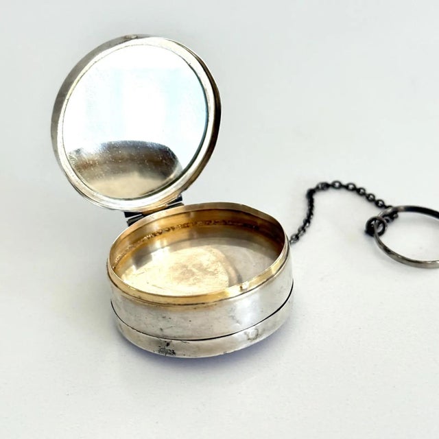 1920’s Sterling and Guilloche Compact For Sale In San Antonio - Image 6 of 9