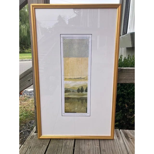 Striking Pair of vertical abstract landscapes by Georgia listed artist, Craig Alan. Signed lower right. Beautifully matted...