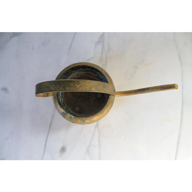 Mid 20th Century Vintage Brass Watering Can For Sale - Image 5 of 5