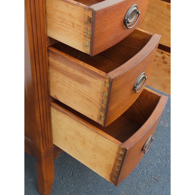 1940s Tall and Narrow Mahogany Nightstands End Bedside Tables a Pair 6658 For Sale - Image 5 of 18