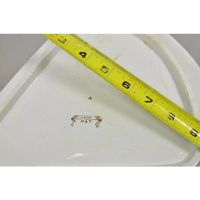 Antique Victorian Large Porcelain Covered Cheese Dish With Flowers and Leaves For Sale - Image 9 of 12