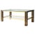 Mid-Century Table with Brass and Wood Structure, France, 1970s For Sale - Image 8 of 8