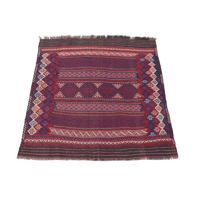 Vintage Handwoven Sofreh Kilim, 1920s For Sale - Image 14 of 14