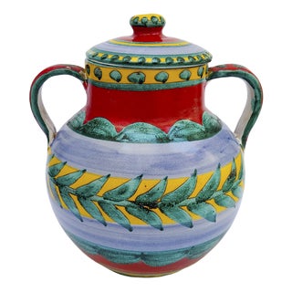 Mid-Century Ceramic Amphora Vase by Giovanni De Simone, 1960s For Sale