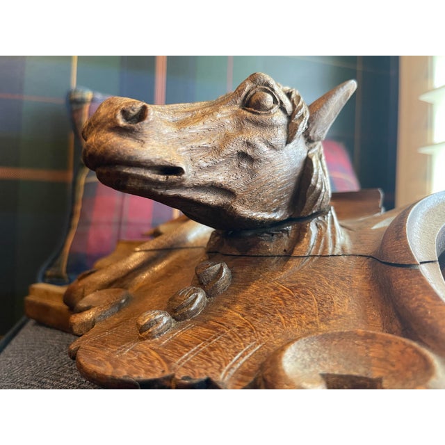 Equestrian Carved Wood Horse Head Architectural Salvage Wall Plaque For Sale - Image 4 of 10
