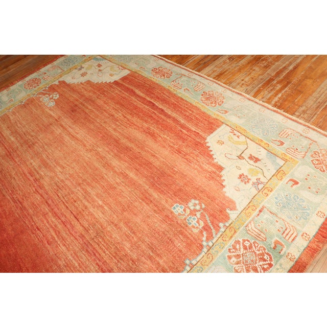 Early 20th Century Early 20th Century Antique Zabihi Collection Turkish Oushak Square Rug - 8'10" x 10' For Sale - Image 5 of 10