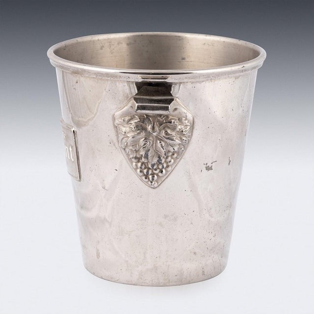 Silver Vintage French Silver Plated Morlant Reims Champagne Cooler, 1930 For Sale - Image 8 of 10