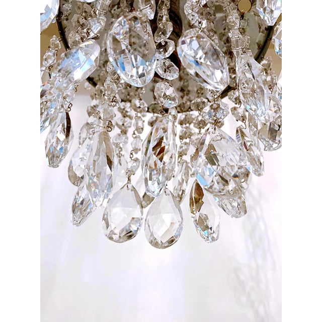 Mid 20th Century Italian Silver Upside Down Layered Cake Chandelier For Sale In New York - Image 6 of 7