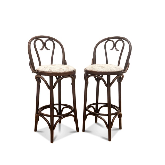 1970s Thonet Bentwood Bar Stools For Sale - Image 5 of 11