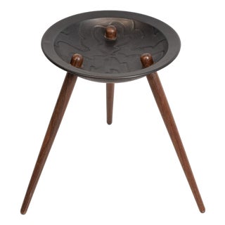 Danish Side Table with Rosewood Legs For Sale