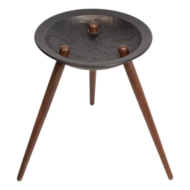 Danish Side Table with Rosewood Legs For Sale