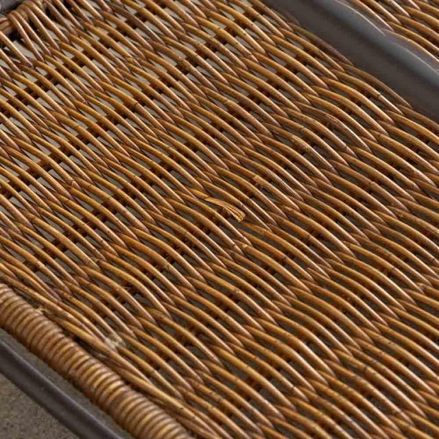 1950s French Wicker and Glass Coffee Table For Sale - Image 18 of 18