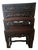 Set of 1930s Chinese Carved Hardwood Nesting Tables With Traditional Fretwork and Longevity Symbols For Sale