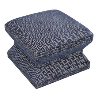 Lexington Greek Key Design Rolling Ottoman For Sale