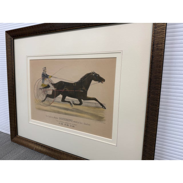 English Currier & Ives the California Wonder Occident Lithograph, Framed For Sale - Image 3 of 12