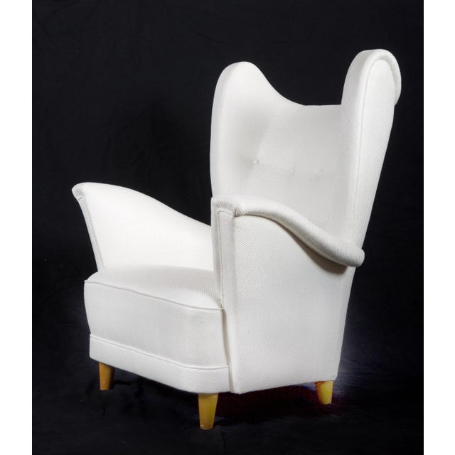 Scandinavian Wingback Easy Chair, 1952 For Sale - Image 18 of 18
