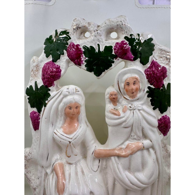 Victorian 19th Century Staffordshire Fortune Teller Figurine From England For Sale - Image 3 of 12