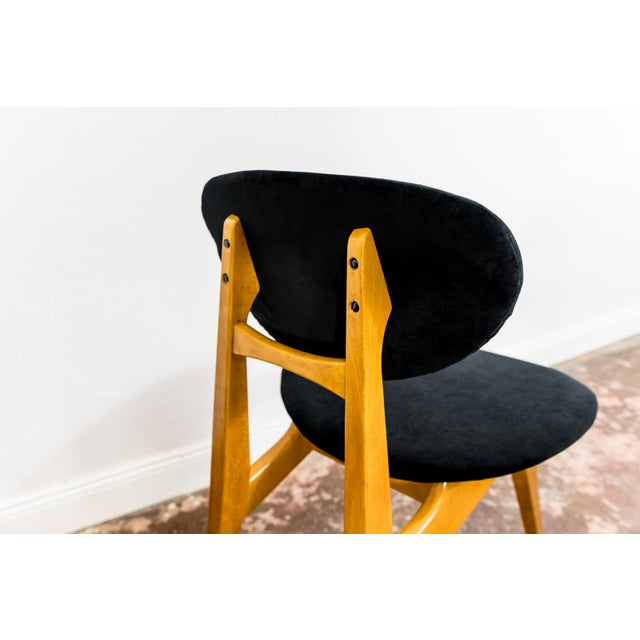 Black Vintage GFM 22 Chairs by J. Kędziorek, Poland, 1960s, Set of 3 For Sale - Image 8 of 14