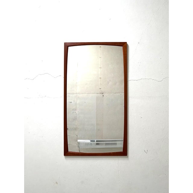 Large Teak Framed Mirror, Aksel Kjersgaard, Odder, Denmark, 1960s A stunning large mirror with a teak frame by renowned...