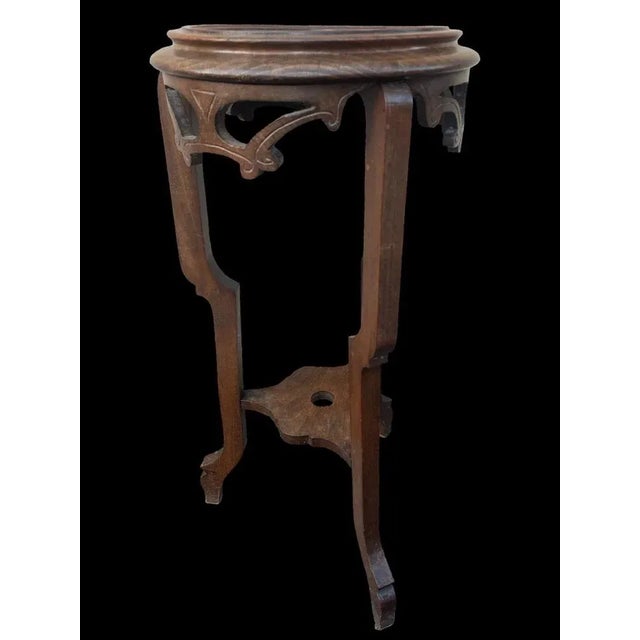 Walnut Pedestal Table, 1890s For Sale - Image 3 of 9