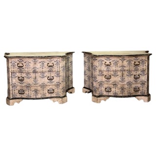 Italian Chests of Drawers in Pinewood, Early 20th Century, Set of 2 For Sale