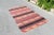 Rustic 1970s Rustic Hand Knotted Red Striped Rug For Sale - Image 3 of 11