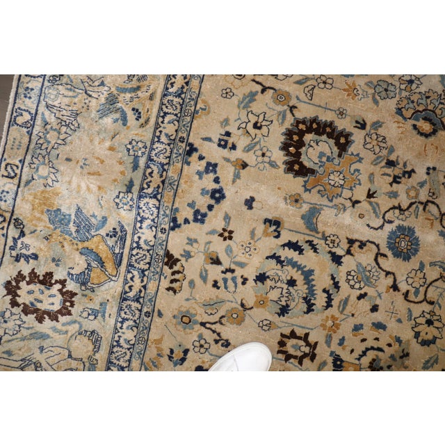 Early 20th Century Antique Zabihi Collection Pictorial Tabriz Angel Border Rug - 6'6" x 10'2" For Sale - Image 5 of 8