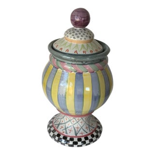 1990s Mackenzie Childs Globe Canister For Sale