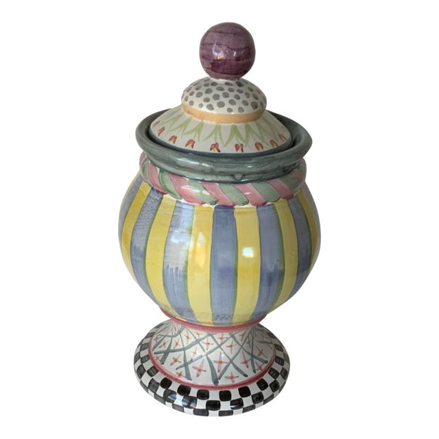 1990s Mackenzie Childs Globe Canister For Sale