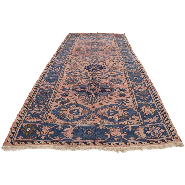 Tribal Vintage Persian Soumak Rug, 05'00 X 10'10 For Sale - Image 3 of 9