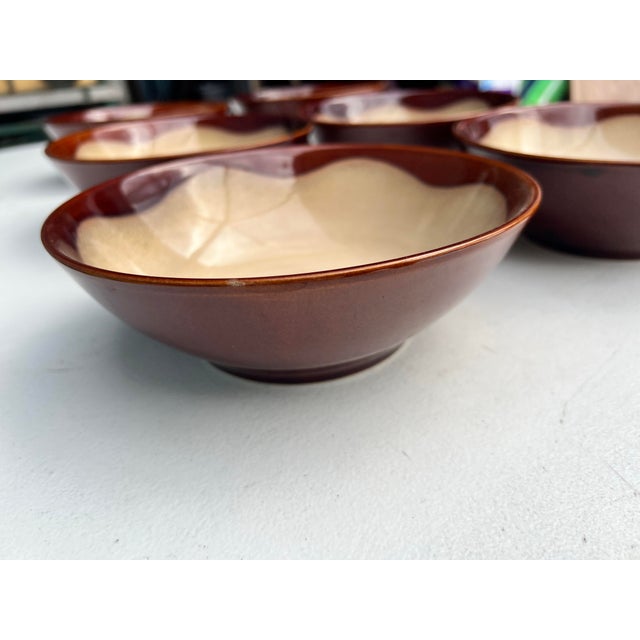 Mid-Century Modern Vintage Earthtone Ceramic Bowls by Sango Prelude 6 For Sale - Image 3 of 5