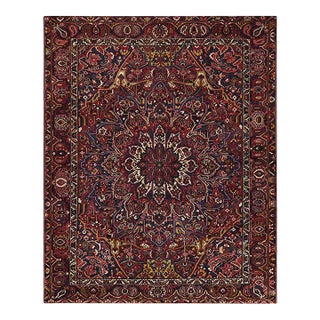 1940s Old Persian Bakhtiari Area Rug 11’0″ X 13’6″ For Sale