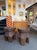 Mid-Century Modern Pair of Brutalist Massive Wood Mushroom Stools. Italy, 1960s For Sale - Image 13 of 13