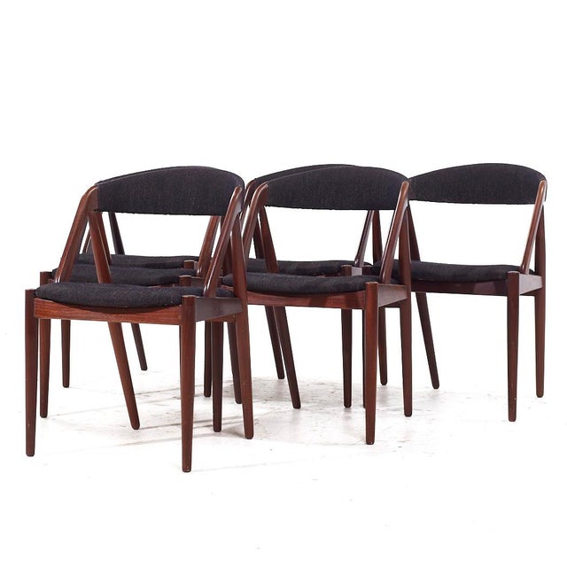 Mid-Century Modern Kai Kristiansen Model 31 Mid Century Danish Teak Dining Chairs - Set of 6 For Sale - Image 3 of 10
