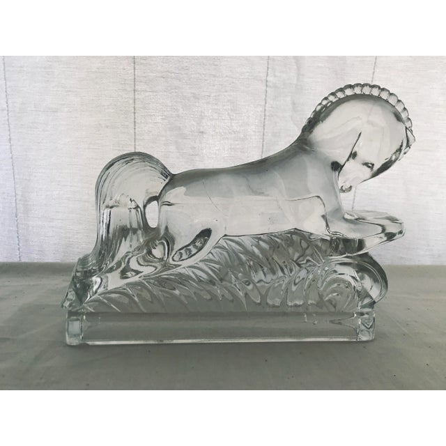 1940s l.e. Smith Glass Co. Art Deco Stallion Horse Bookends Statues a