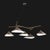 Emily group of five chandelier in steel with dark bronze finish by moss objects. Dimensions: w 110 x d 142 x h 40 cm....