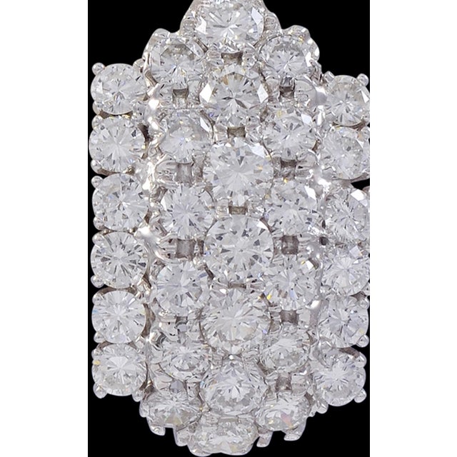 Modern 1960s 12 Carat Diamond Cocktail Stud Earrings in 14 Karat White Gold For Sale - Image 3 of 8