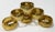 Late 20th Century Vintage Hammered Brass Napkin Rings, Set of 6 For Sale - Image 5 of 6