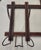 Wood Antique Arts & Crafts Wall Coat Rack With Mirror and Hooks For Sale - Image 7 of 17