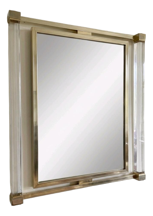 French Wall Mirror by Pierre Vandel, 1970s