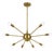 Modern Brass Chandelier With 8 Arms, Contemporary Lighting Fixture, Ceiling Light, Living Room or Dining Room Decor, Stylish and Elegant For Sale